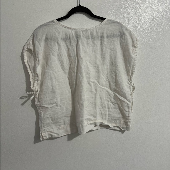 Everlane women’s the drawstring tunic 100% linen top white size small breathable - Picture 6 of 7